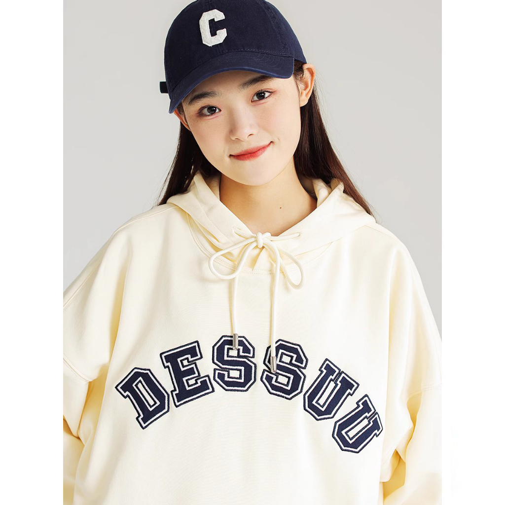 Áo Hoodie  Dessuu nỉ chân cua hình thêu Dessuu to bản 4 màu