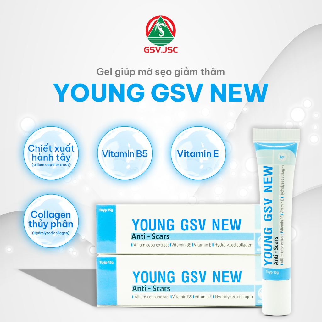 Young GSV New 15g - Kem bôi giảm sẹo, giảm thâm mụn hiệu quả