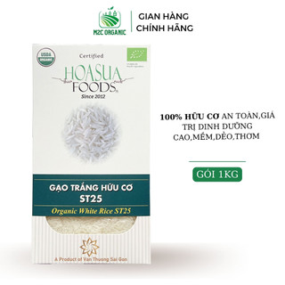 Gạo trắng hữu cơ ST25 Hoa Sữa 1kg giàu dinh dưỡng mềm dẻo thơm ngon,chỉ số đường huyết thấp date mới