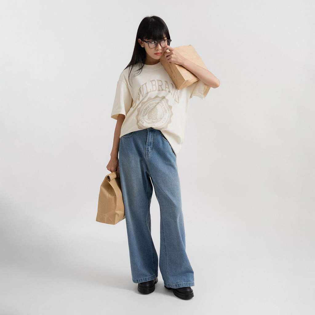 Áo thun in hình Owlbrand University/Tan