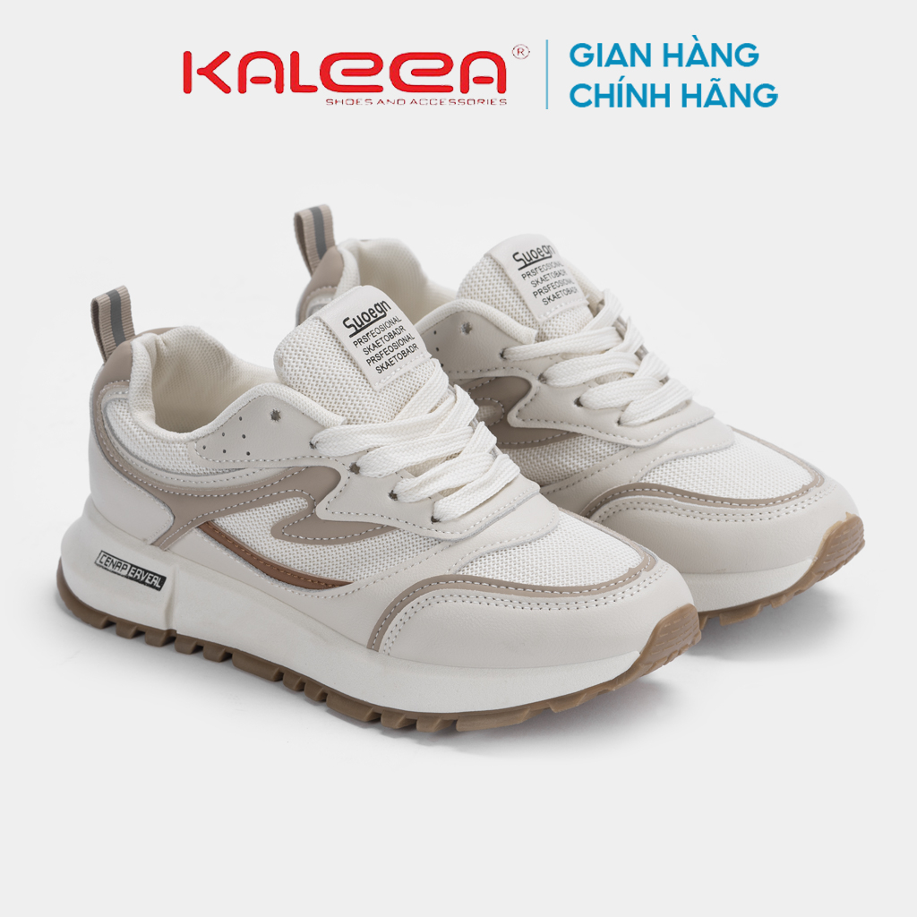 Giày thể thao nữ phối màu sang trọng đế cao 4p - KALEEA T79 (Lấy tăng sz)