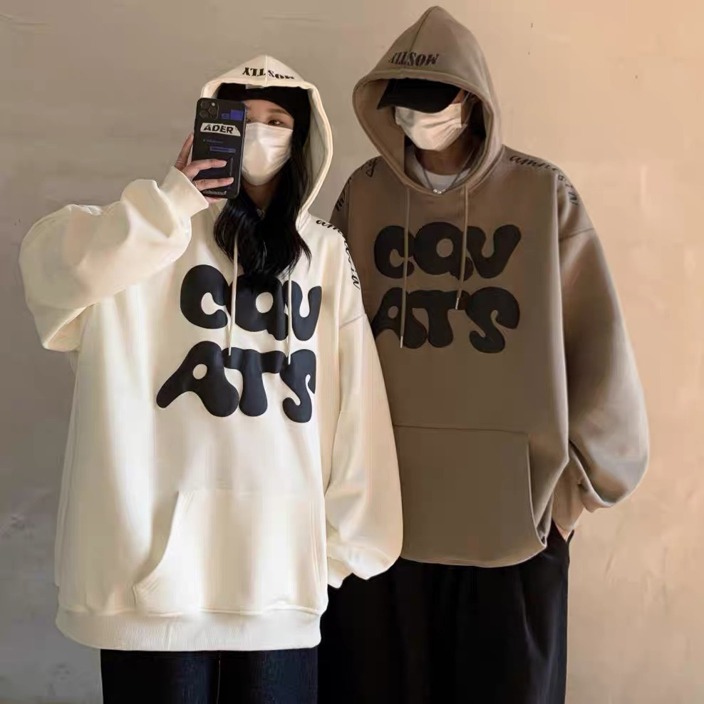 Áo hoodie nam nữ unisex nỉ bông bigsize dáng rộng tay dài có mũ mặc đồ đôi phong cách hàn quốc DELIZ