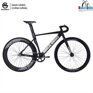 Xe đạp Fixed Gear Magicbros CX7 nhôm màu Đen tặng kèm phanh phụ