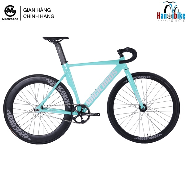 Xe đạp Fixed Gear  Magicbros CX7 nhôm màu Xanh bianchi