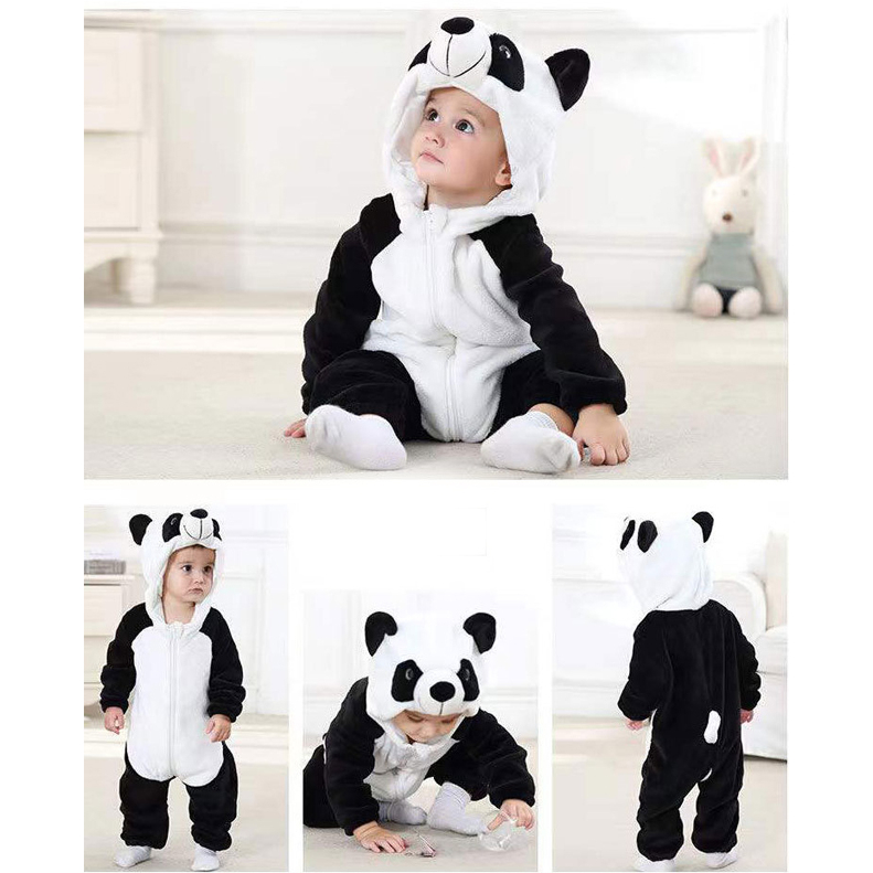 [Quảng Châu] Bodysuit hình thú khủng long gấu trúc cho bé trai bé gái Hàng Quảng Châu cao cấp SLD07