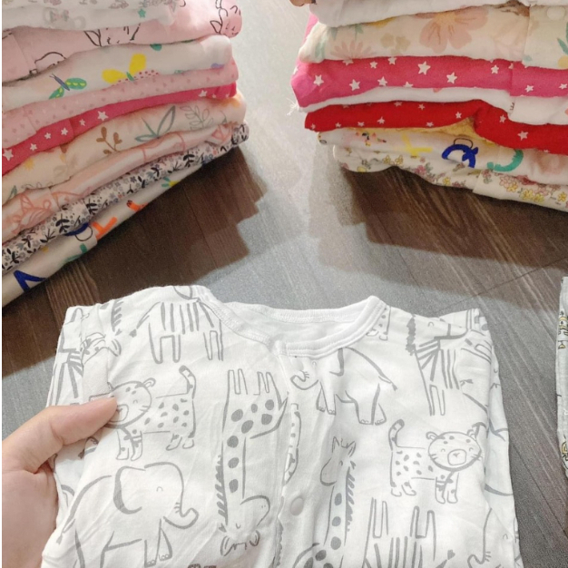 Bodysleep xuất dư bodysuit bộ body ngủ dài tay liền thân cho bé trai bé gái ngủ máy lạnh