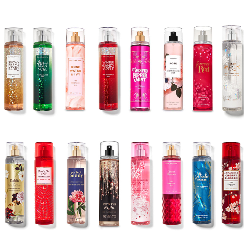 Xịt thơm body mist Victoria Secret 236ml, nước hoa toàn thân hương thơm mê người nội địa trung 2360