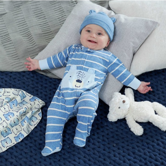 Sét 3 bộ Bodysleep cho bé trai bé gái Sleepsuit hàng xuất dư 100% cotton ngủ máy lạnh