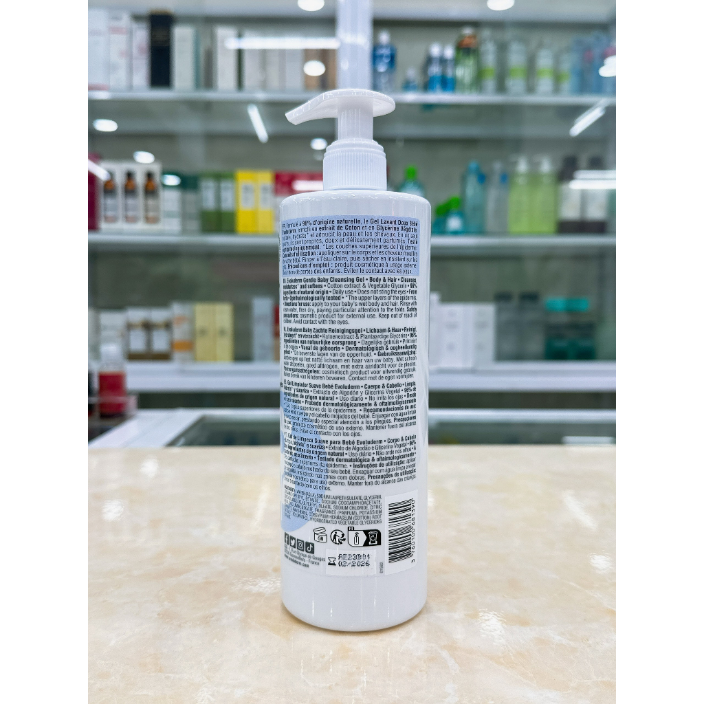 Sữa Tắm EVOLUDERM Bebe Baby Gentle Hair And Body Wash 500ml Chính Hãng Công Ty