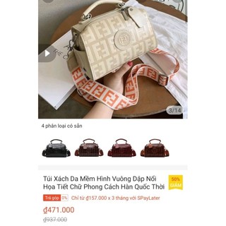 Túi dập chữ F( size  22- dáng trống)