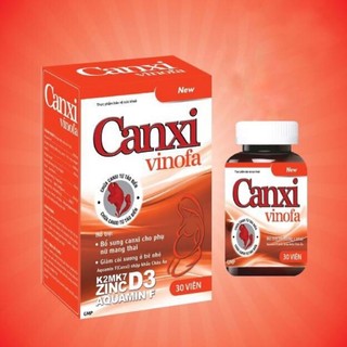 Canxi tảo đỏ vinofar bổ sung canxi vitamin d3,k2 lọ 30 viên