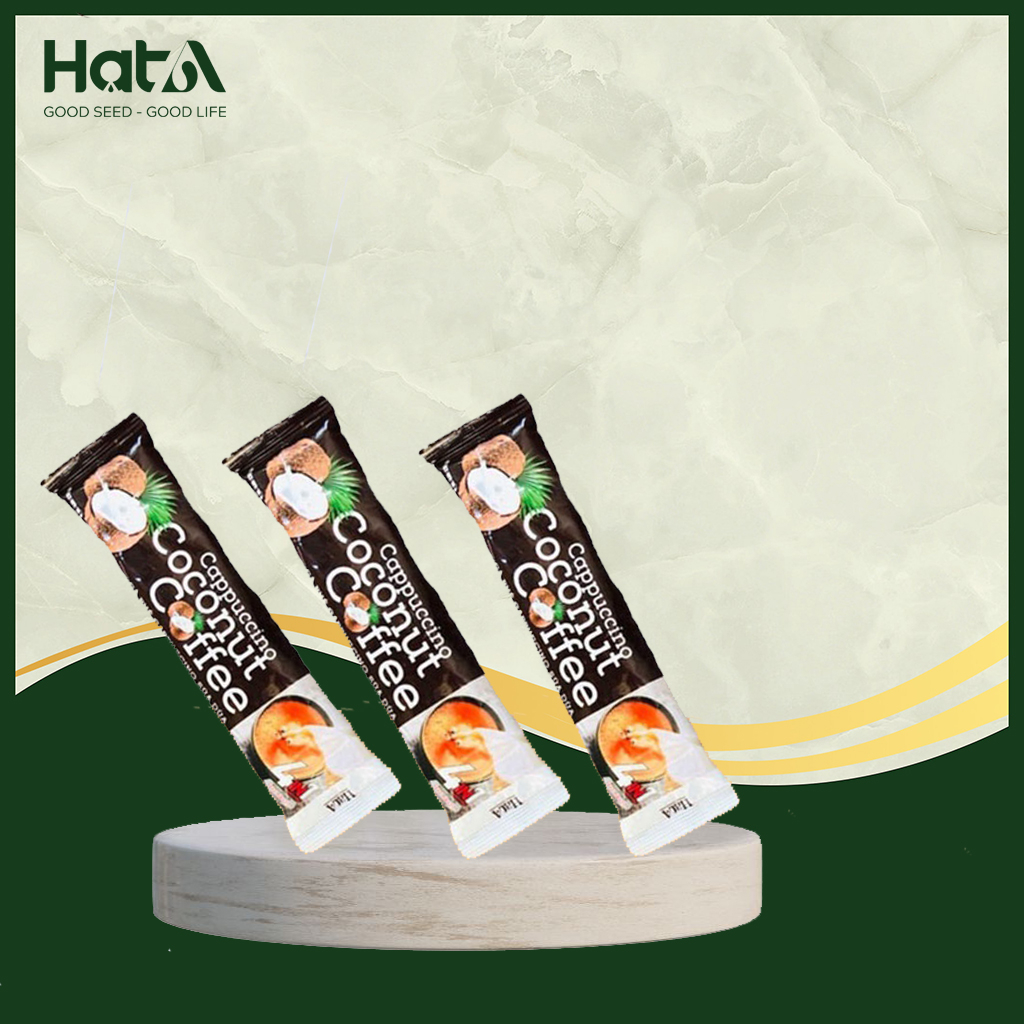 Cà phê hòa tan Cappuccino Hạt A Cafe vị sữa dừa 54gr/3gói