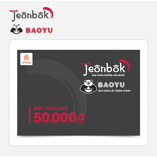 BaoYu - Jeonbok Phiếu quà tặng 50K