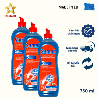 Dùng cho máy rửa chén bát, nước làm bóng ly chén đĩa Somat 750ml, nhập khẩu Đức chính hãng
