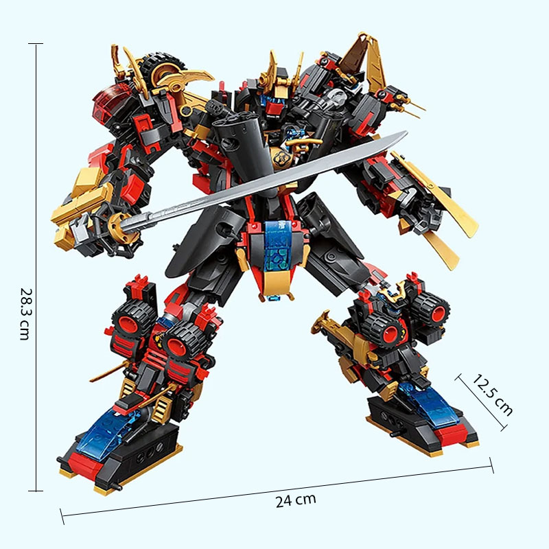 Đồ chơi mô hình lắp ráp trẻ em - Robot biến hình 6 trong 1 908 Chi tiết - Qùa tặng bé trai bé gái - Nhựa ABS