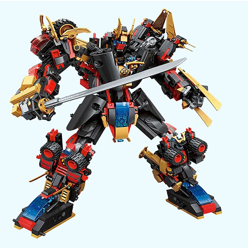 Đồ chơi mô hình lắp ráp trẻ em - Robot biến hình 6 trong 1 908 Chi tiết - Qùa tặng bé trai bé gái - Nhựa ABS