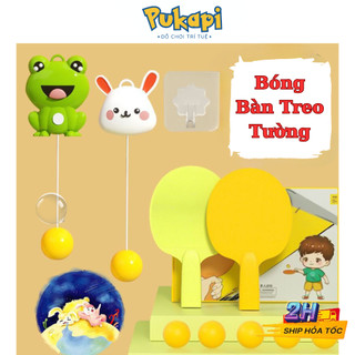 Bóng bàn treo tường bóng bàn ếch xanh thỏ trắng bóng nhựa bóng bàn treo cho bé đồ chơi bóng bàn - đồ chơi cho bé pukapi