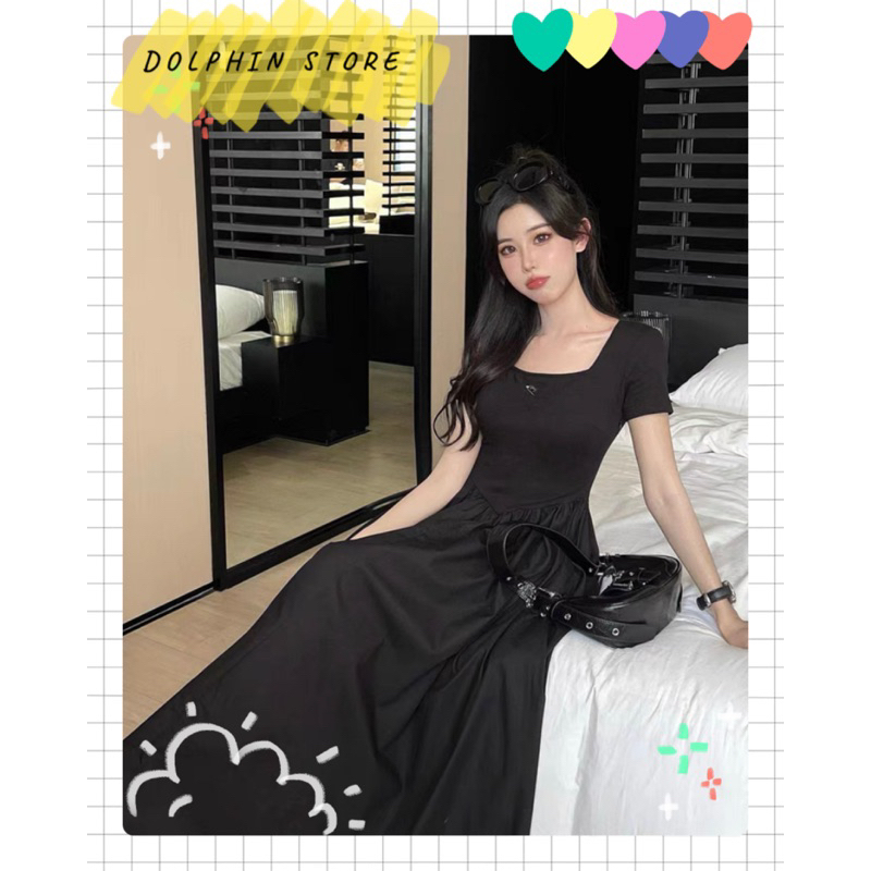 BIGSIZE Đầm đen bigsize - đầm thun bigsize - đầm đen dài bigsize