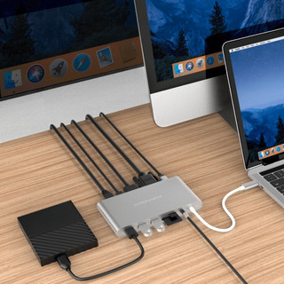 Cổng Chuyển/Hub USB TypeC 11in1 HyperDrive Ultimate (Grey)