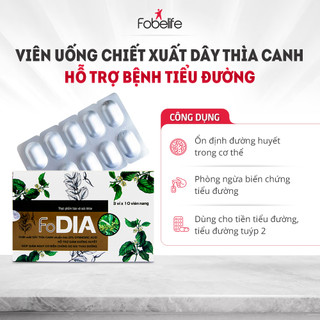 Viên Uống Dây Thìa Canh Fodia Fobe Giúp Ổn Định Đường Huyết- Hộp 30 viên