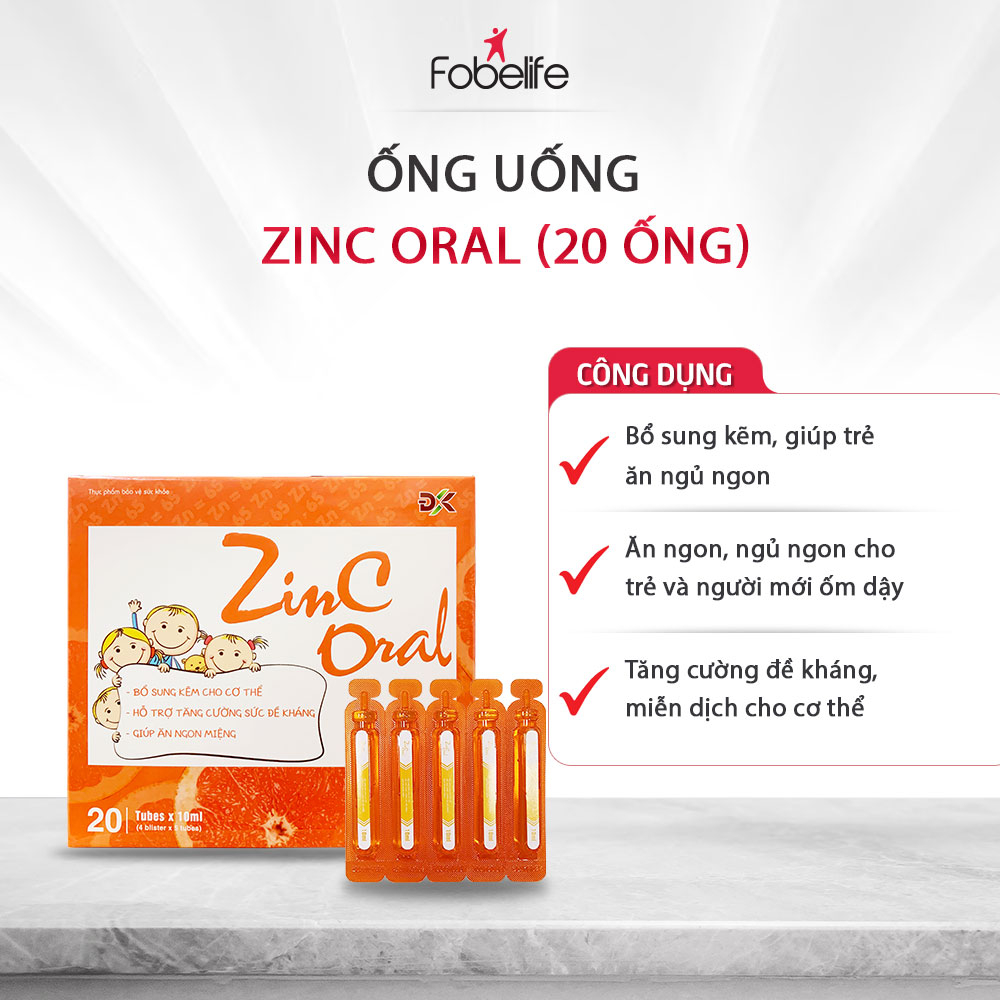 Bổ Sung Kẽm Hỗ trợ Tăng Cường Sức Đề Kháng ZinC Oral ĐK Giúp Ăn Ngon Miệng- chai 200ml