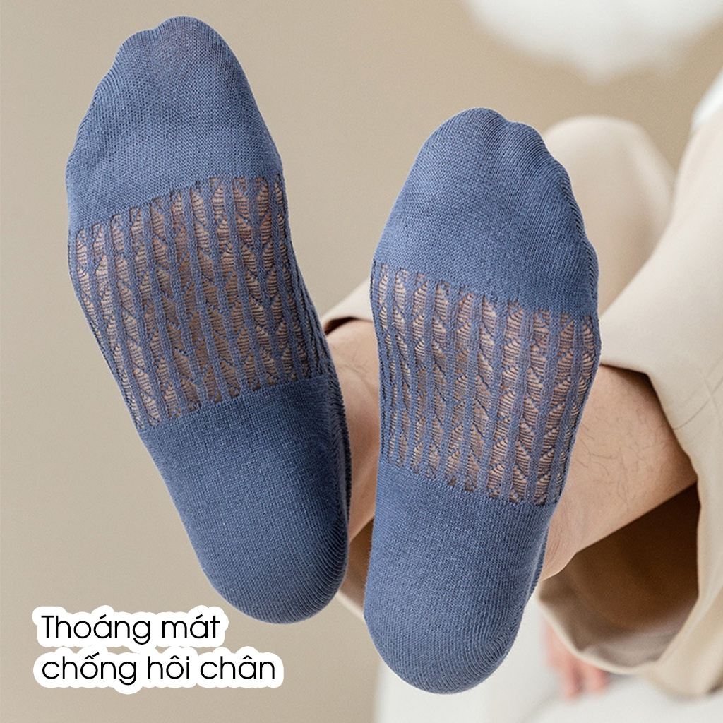 Tất Lười Nam Lưới Thoáng Khí, Thấm Hút Mồ Hôi, Tất/Vớ Nam Lưới Đi Giày Lười, Giày Thể Thao, Giày Công Sở