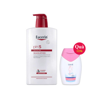 Sữa tắm Eucerin pH5 Washlotion 1000ml - có mùi, dạng gel pH5, cho da nhạy cảm