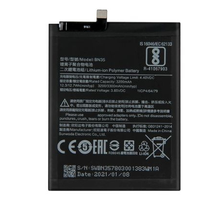 Pin linh kiện Xiaomi Redmi 5, BN35, 3200/3300mAh bao hành 6 tháng