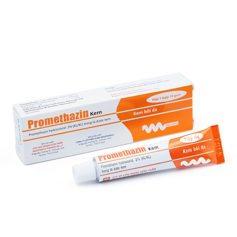 Kem ngoài bôi da mẫn ngứa, côn trùng cắn PROMETHAZIN 10g