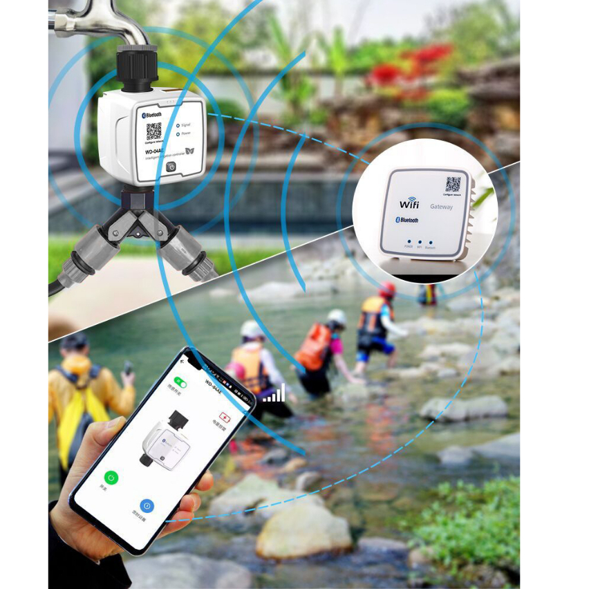 Bộ Van nước hẹn giờ hệ thống tưới tự động điều khiển bằng smart phone qua WIFi, Bluetooth, App Smart Life