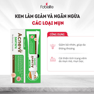 Kem Giảm Mụn Mủ, Mụn Bọc, Mụn Đỏ Và Mụn Trứng Cá Acnevir Santafa N1 - Tuýp 10gr