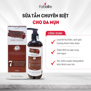 Dầu Gội Haemo Tonic Fobe 7 Loại Thảo Dược, Giúp Nuôi Dưỡng Chân Tóc, Kích Thích Mọc Tóc