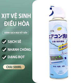 Chai xịt vệ sinh máy lạnh, điều hòa dạng bọt 500ml - điện lạnh thuận dung