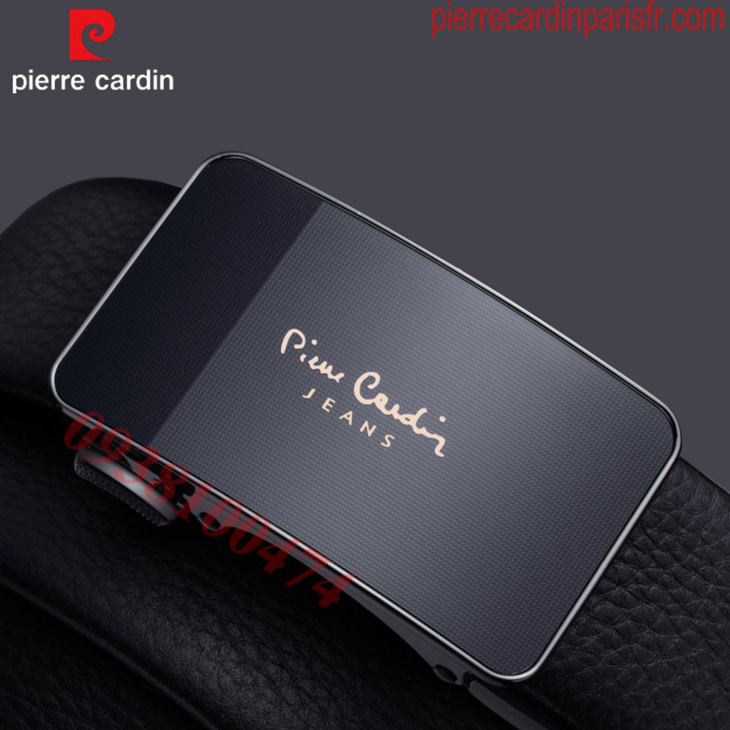Thắt lưng Pierre Cardin chính hãng khóa chốt tự động dây da bò thật PCJ1038
