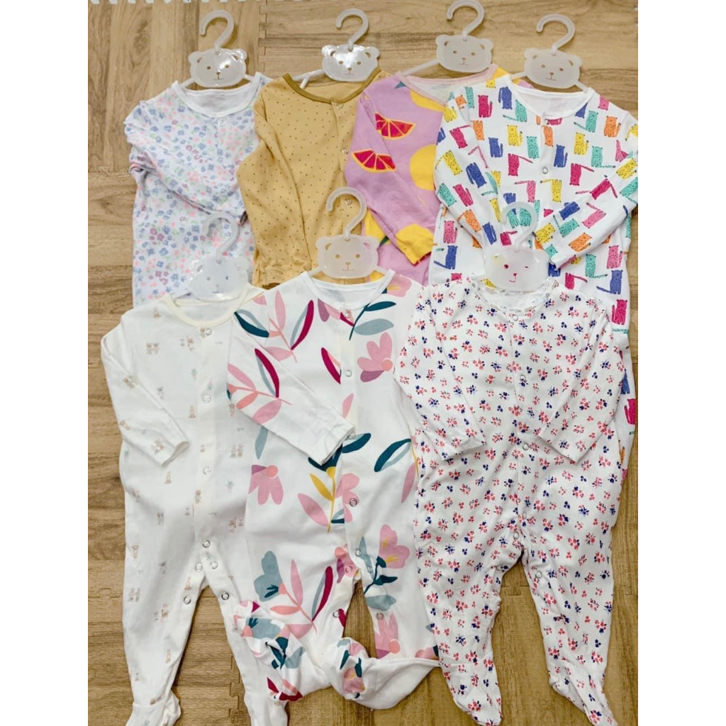 Sét 3 bộ Bodysleep cho bé trai bé gái Sleepsuit hàng xuất dư 100% cotton ngủ máy lạnh
