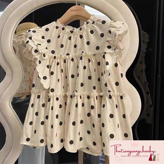  Áo babydoll cánh tiên tay bèo 3 tầng dễ thương sang trọng qccc 