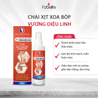 Chai Xịt Tinh Dầu Thảo Dược Vương Diệu Linh Fobelife, Giảm Nhanh Đau Nhức Xương Khớp - Chai 100ml
