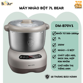 Máy Nhào, Nhồi, Trộn Bột Bear B35V1/A35Q2/B50V1/A50E2/A70C1 Đa Năng_ 3 kích cỡ 3.5L,5L, 7L, Hàng Chính Hãng, BH 18th