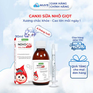 Canxi sữa Novocare Novocal baby drops forte bổ sung canxi, D3 cho bé