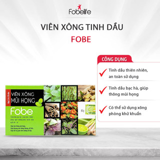 Viên Xông Tinh Dầu Tràm, Bạc Hà Fobe Hỗ Trợ Thông Mũi Họng - Hộp 20 viên