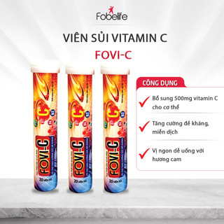 Viên Sủi Bổ Sung Đến 500mg Vitamin C Fovi-c Fobe - tuýp 20 viên