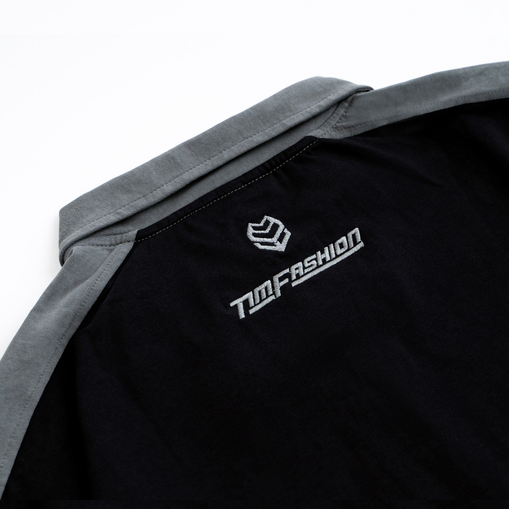 Áo Thun Polo Zip Unisex TIM FASHION - Áo Thun Có Cổ, Tay Lỡ, Form Rộng Nam Nữ