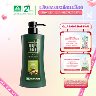 Dầu Gội Dược Liệu Nguyên Xuân Xanh Dưỡng Tóc 350ml - Tặng thêm 10% thể tích giá không đổi
