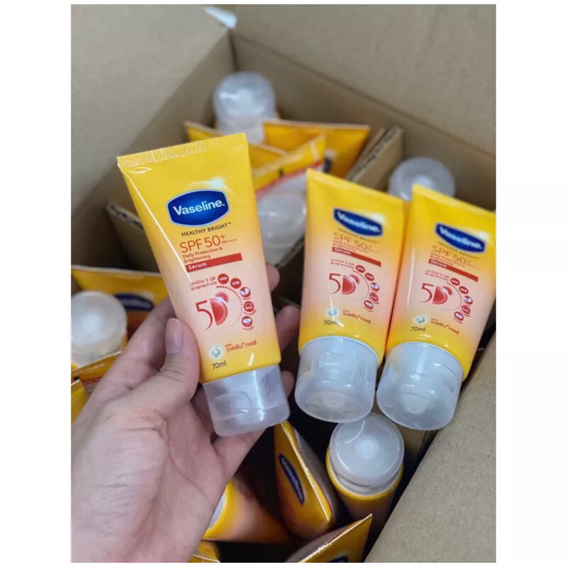 Tinh chất chống nắng trắng da Vaseline SPF 50+ PA+ tuýp 70ml