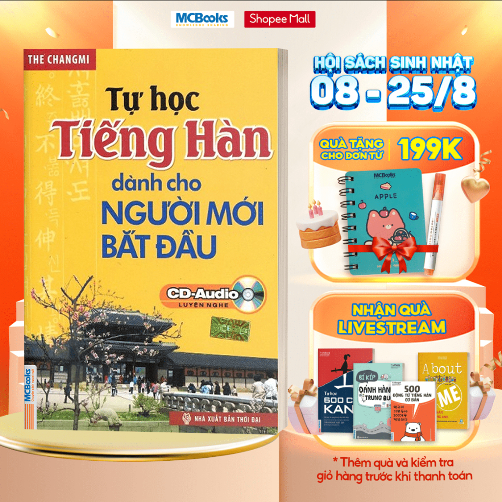 Sách - Tự Học Tiếng Hàn Cho Người Mới Bắt Đầu - Học Kèm App Online