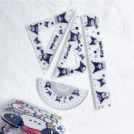 Bộ eke thước kẻ kuromi EKNI55 bộ eke cute bộ eke dễ thương