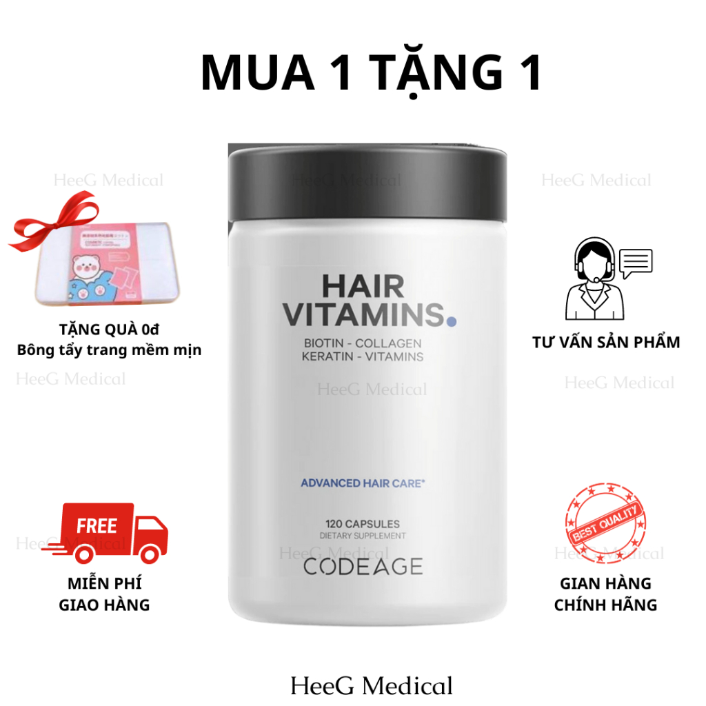 (Công ty) VIÊN UỐNG CHO TÓC HAIR VITAMINS CODEAGE