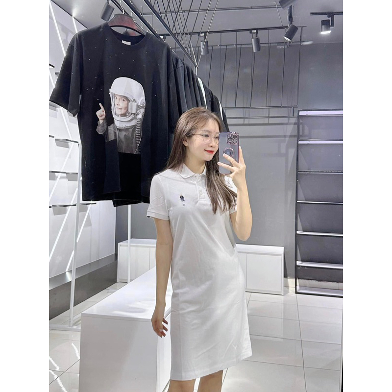 VÁY POLO WHO.A.U chất cá sấu 4 chiều cao cấp Logo thêu tỉ mỉ 1:1 so với hãng