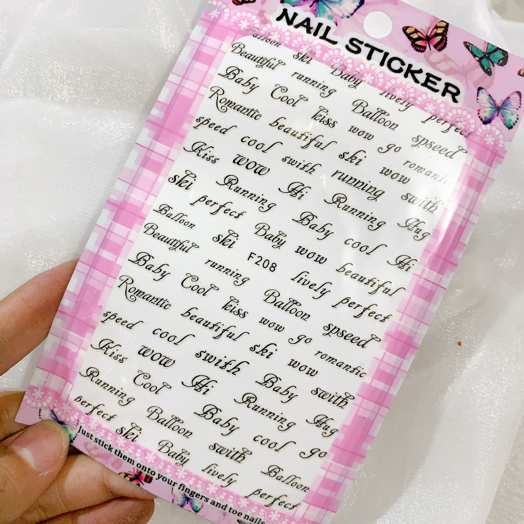 Sticker chữ dán móng nail 0885