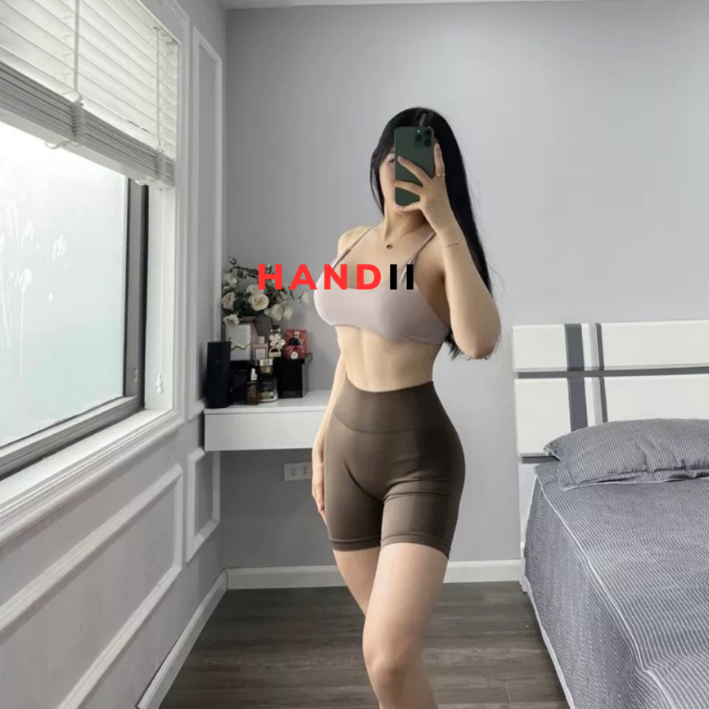 Quần tập gym nữ Short ALPHALETE hàng cao cấp chun mông co giãn 4 chiều "HANDII"